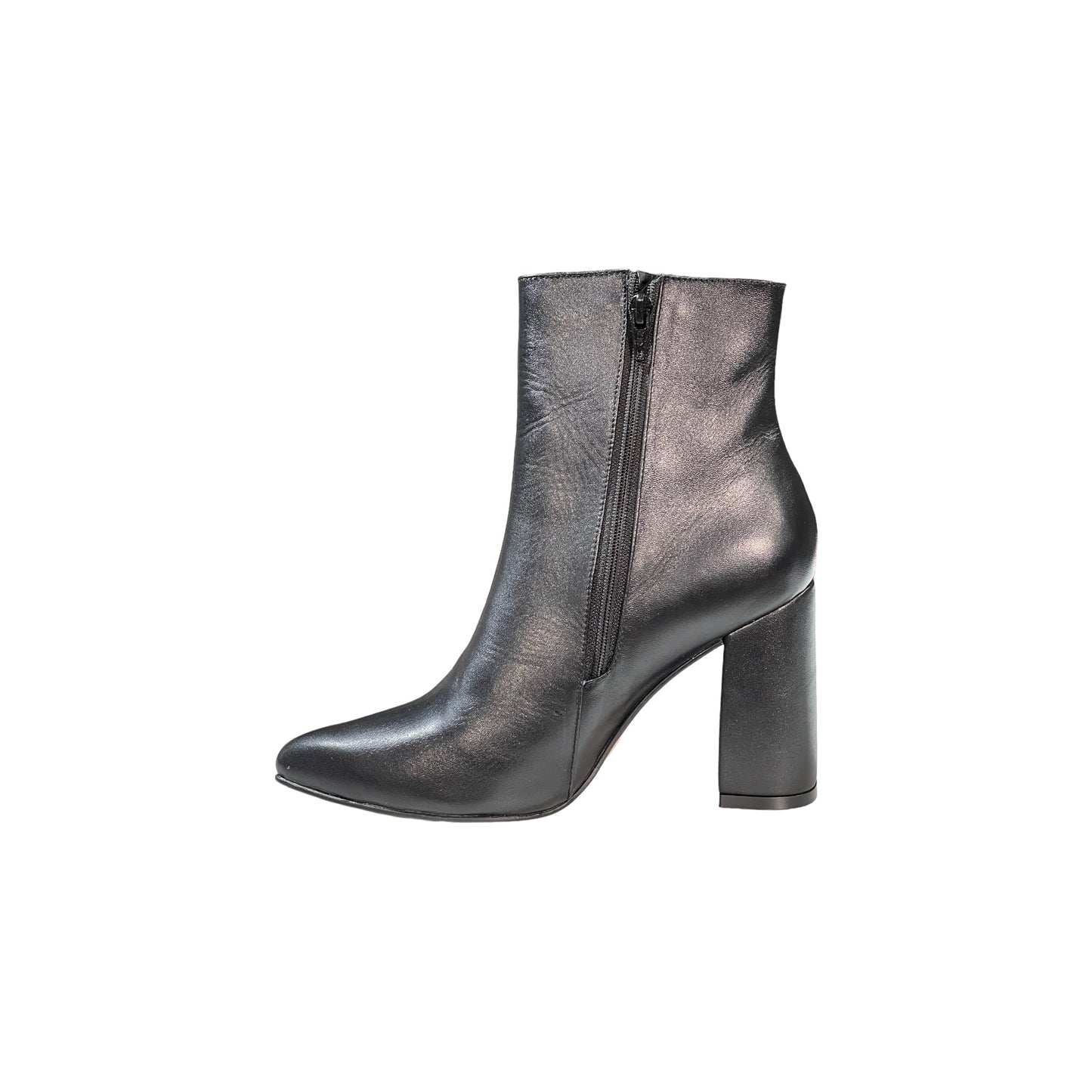 BOTINES CUERO NEGRO -TACO 9