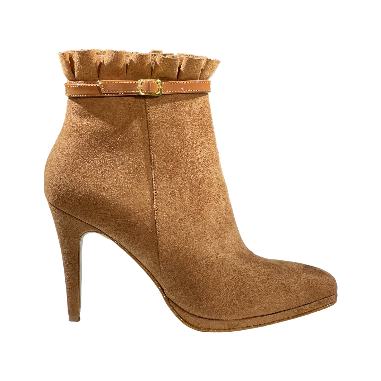 BOTIN STILETTO SUEDER CAMEL - TACO 9