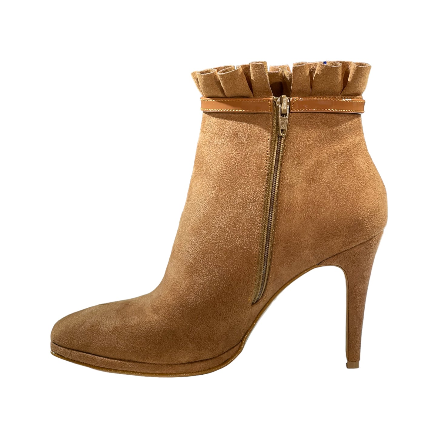 BOTIN STILETTO SUEDER CAMEL - TACO 9