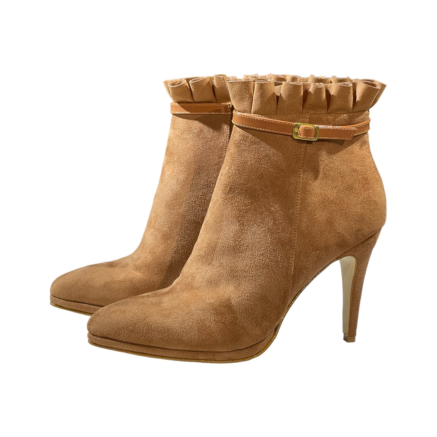 BOTIN STILETTO SUEDER CAMEL - TACO 9