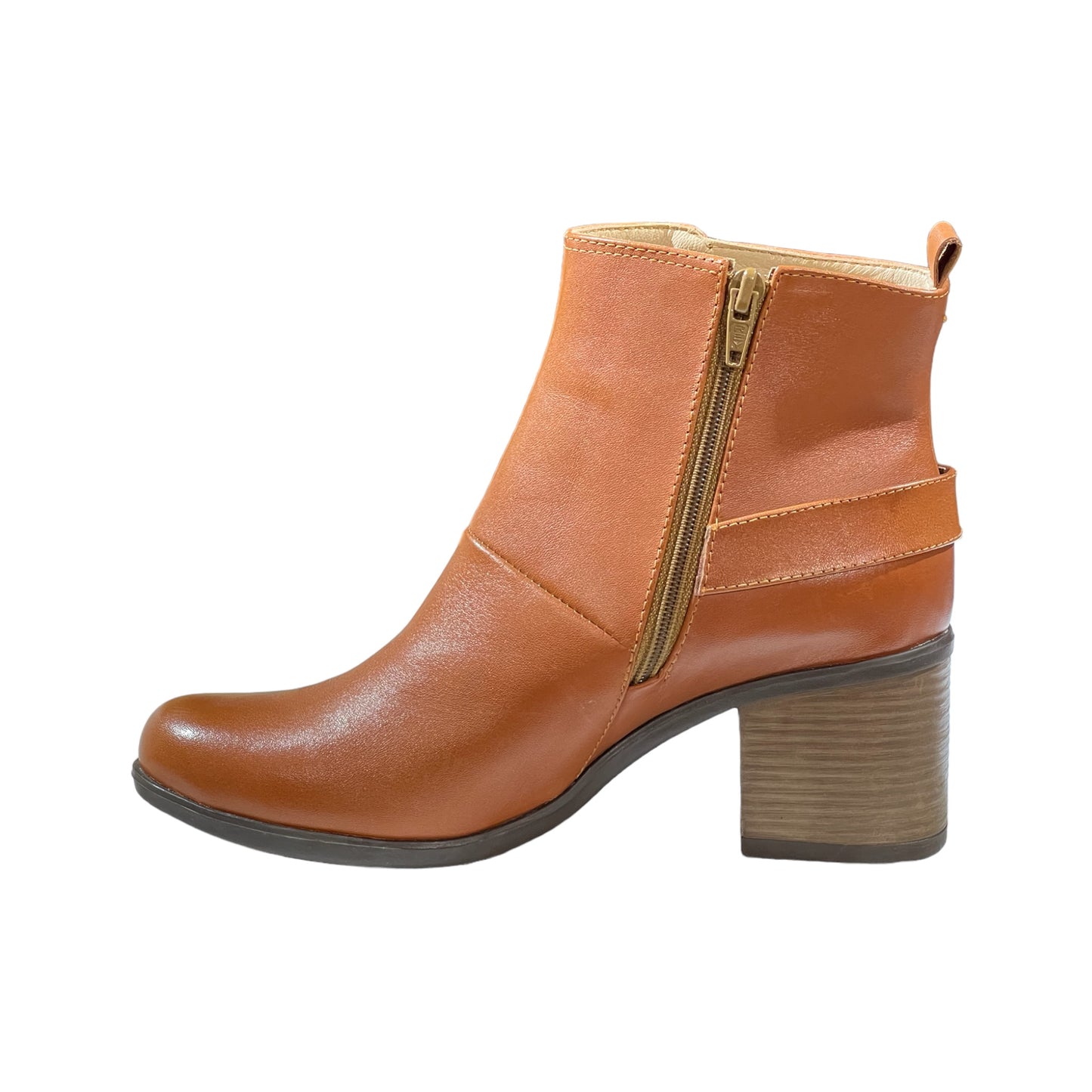 BOTIN CAMEL MATE DE HEBILLAS Y TEXTURA - TACO 5