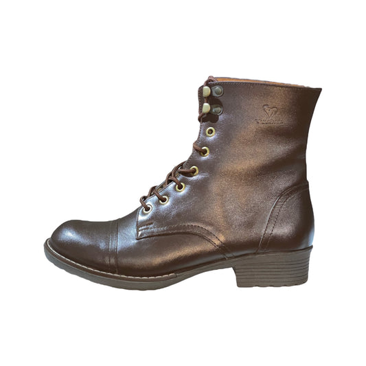 BOTA CUERO MARRON CON PASADORES - TACO 3