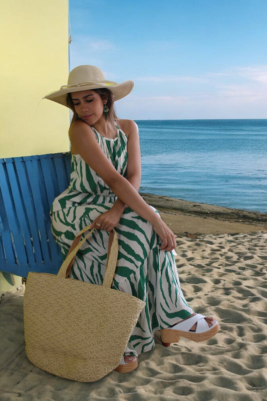 VESTIDO CEBRA VERDE